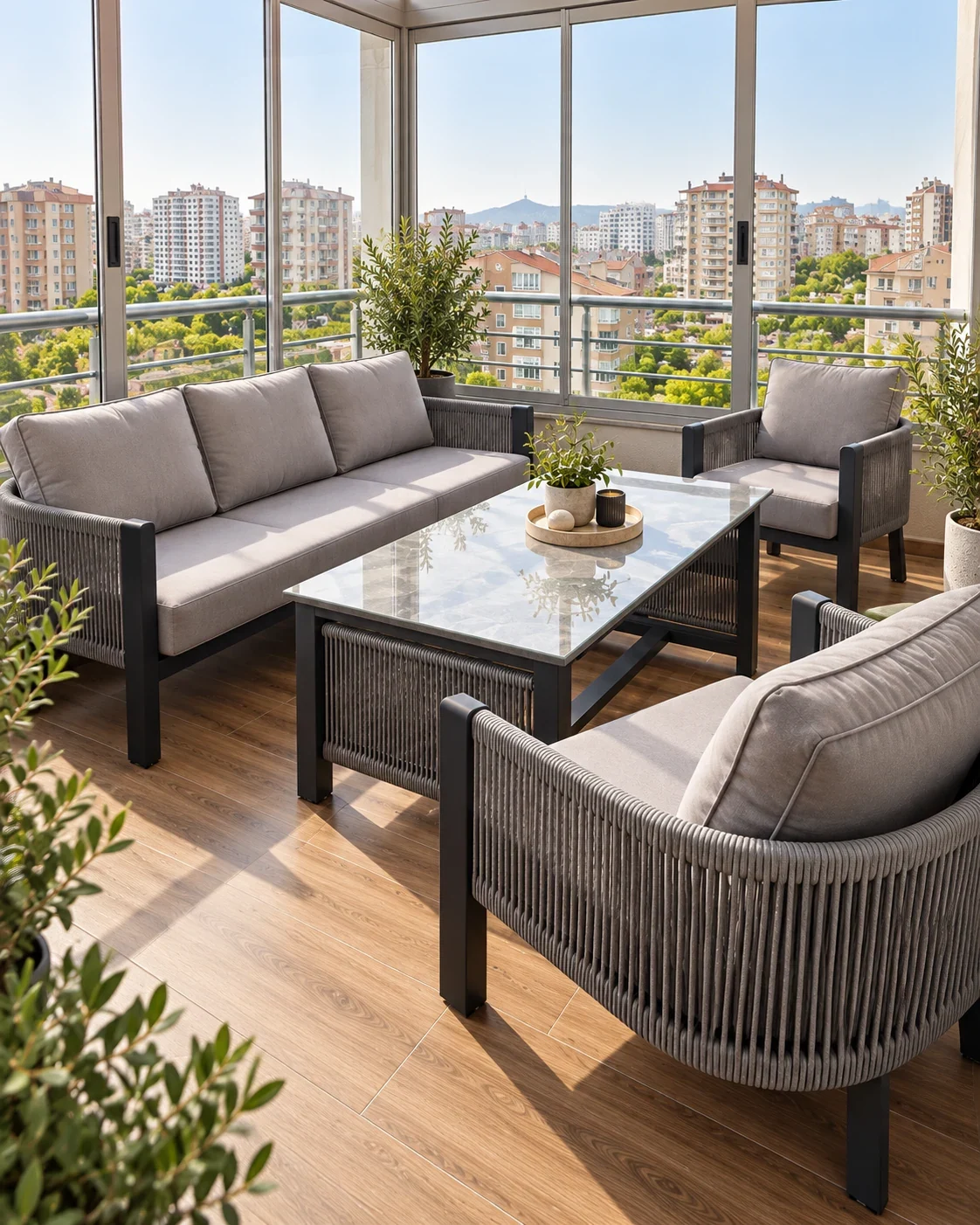 Grande Lounge Antrasit Oturma Takımı – görsel 1