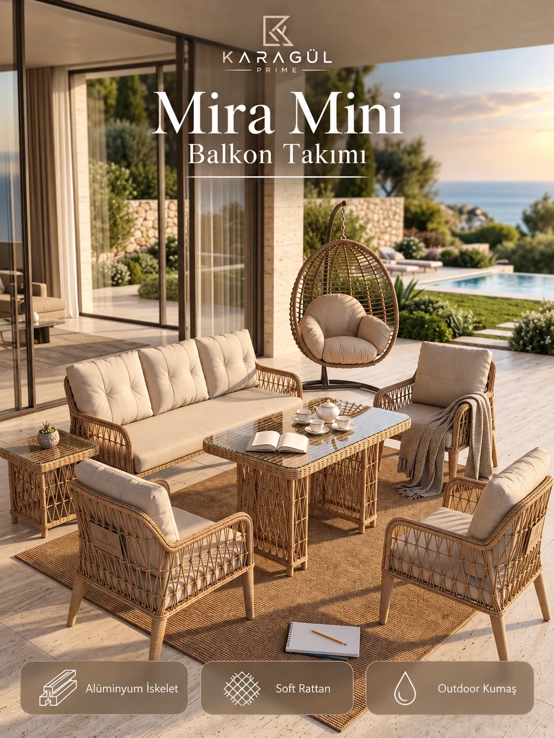 Mira Mini Balkon Takımı – görsel 1