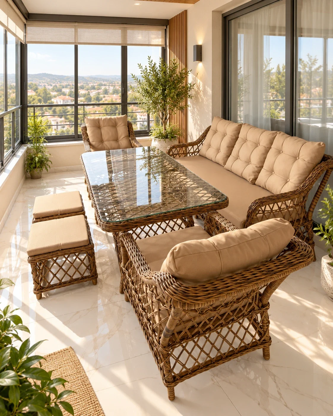 Ravenna Plus 3+1+1 Balkon Takımı